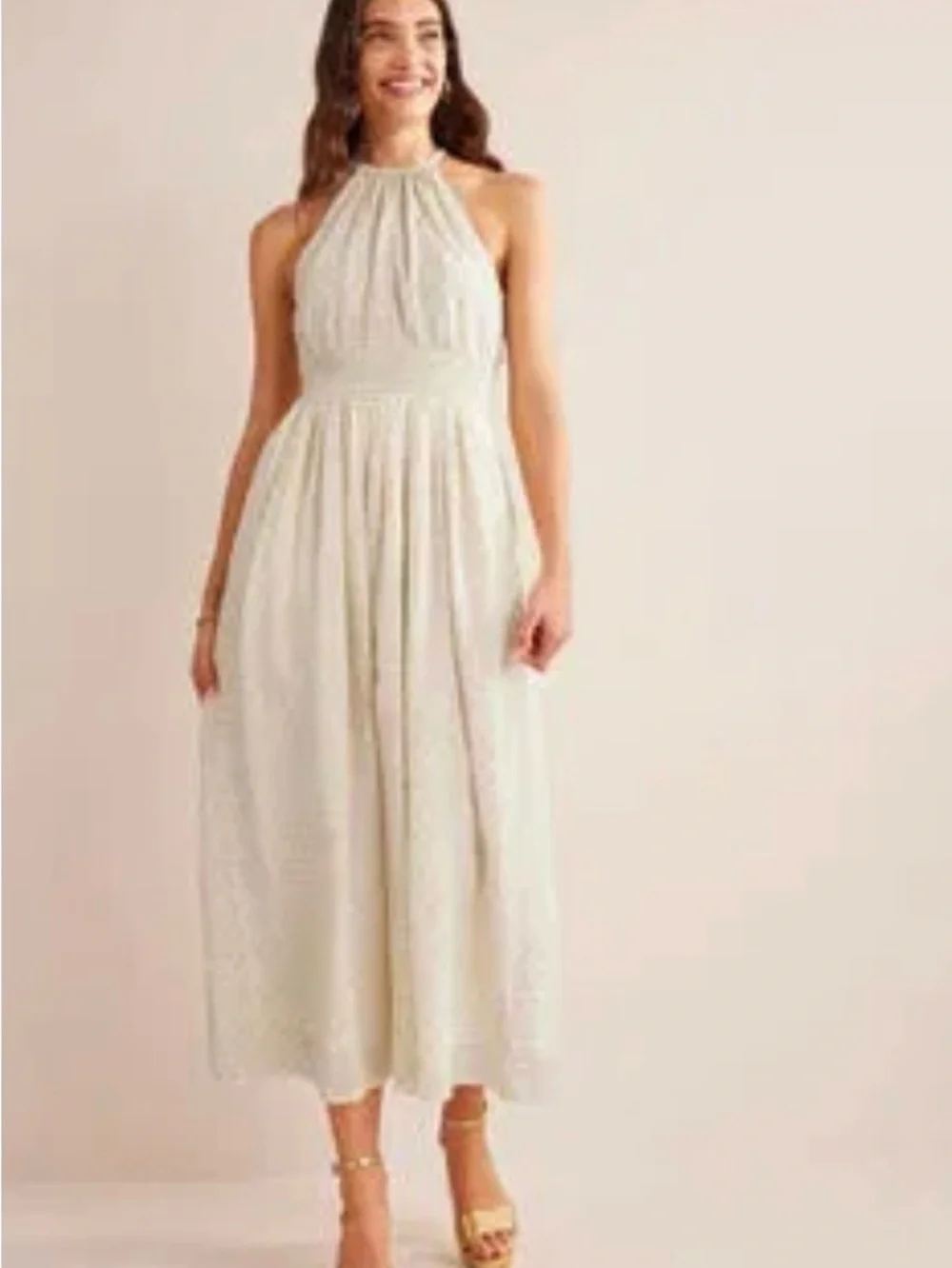 Boden metallic detail maxi dress size 16-18 R nwt style d0639